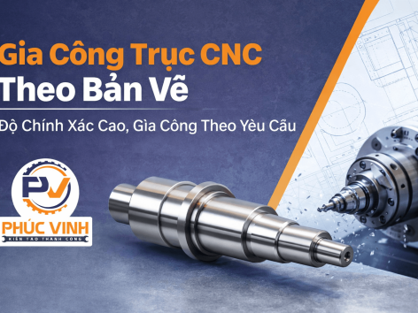 Gia Công Trục CNC Theo Bản Vẽ | Tiện Trục Chính Xác Theo Yêu Cầu