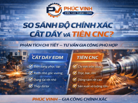 So Sánh Độ Chính Xác Giữa Cắt Dây Và Tiện CNC